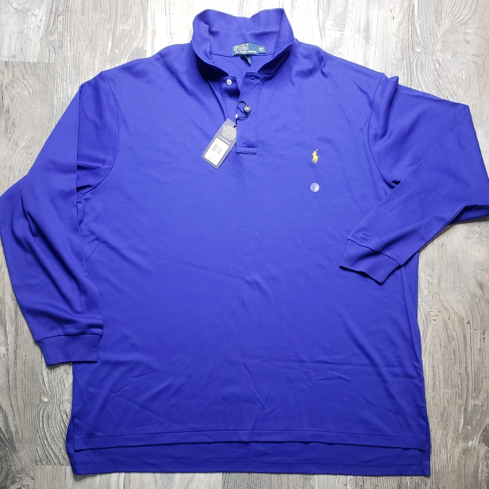 Polo by Ralph Lauren Purple Long Sleeve Polo Shirt